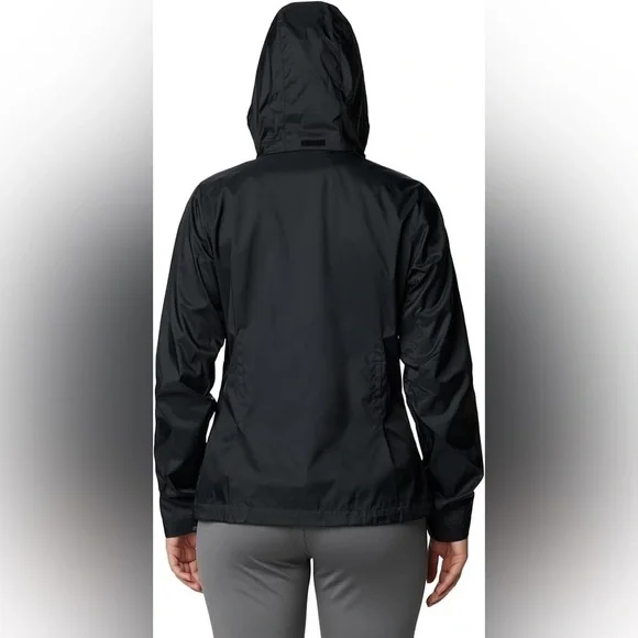 Columbia Women’s Jacket 1X Waterproof Zip Front Black Hooded Gorpcore Activewear - Picture 4 of 17